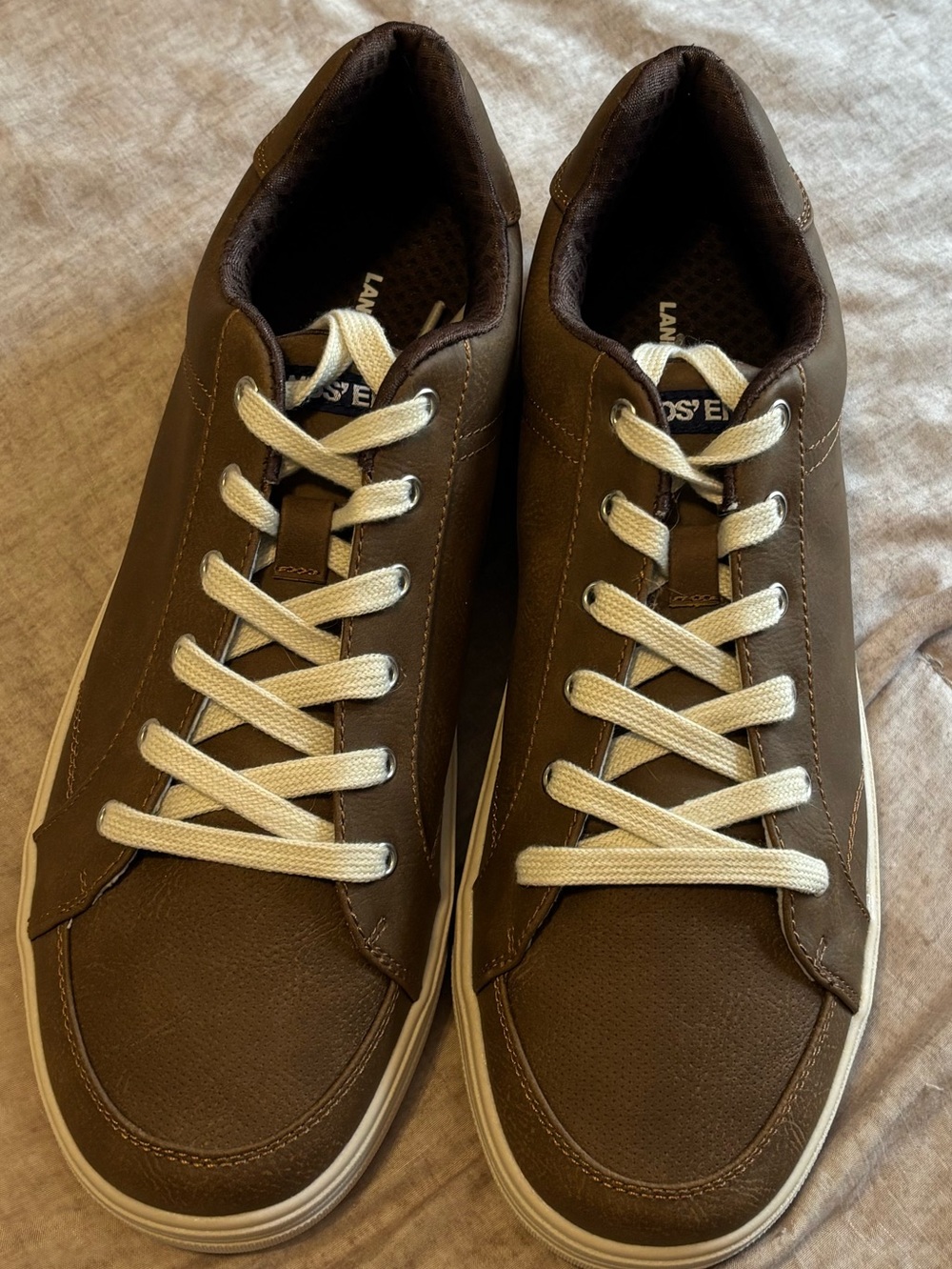NWOT Lands' End All Day Comfort low top Boat-Style Sneakers Ortholite Sole